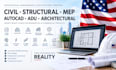 design civil structural mep adu site plan floor plan elevations building permit
