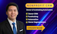 setup nonprofit donor CRM and fundraising automation
