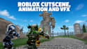 make roblox cutscenes animations real in game style, story action sequences