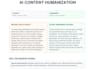 humanize, edit, rewrite the ai content, blog posts and articles