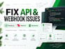 fix node js API webhook and integration bugs