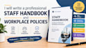 write a professional staff handbook, sops and workplace policies
