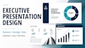 design a professional executive business presentation or pitch deck