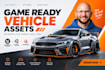 create game ready 3d car models for unity, unreal engine, VR and game projects