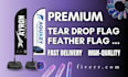 professional tear drop flag, feather flag