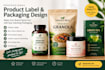 design product label design and product packaging design