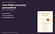 personalize a halloween party invitation and two matching signs