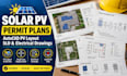 design solar pv permit plan, autocad pv layout, sld and electrical drawings