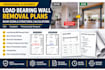 design load bearing wall removal plans and beam sizing
