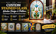 create custom stained glass window design and pattern