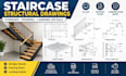 design staircase structural plans, stringer, framing and landing details