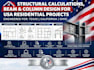 do permit structural calculations, beam column design engineer tx ca oh permit