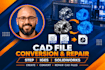 convert, repair, and create step, iges, and solidworks cad files