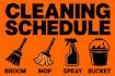 design a printable weekly cleaning schedule planner pdf