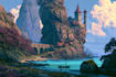 do stunning fantasy landscape, background illustration