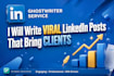 write viral linkedin posts to get clients