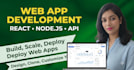 develop a full stack web application in react and node js