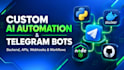 build custom ai webhooks automation and telegram bots