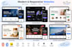 create responsive HTML CSS javascript website