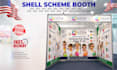 design a shell scheme booth for tradeshow exhibition