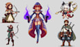 design pixel character animation, pixel sprite, sprite sheet and pixel game asse