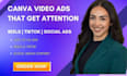 create video ads and video editing using canva