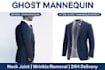 do ghost mannequin neck joint and wrinkle removal