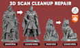 edit stl 3d scan cleanup repair mesh modify optimize 3d model for 3d printing