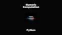 code for numeric computation with python