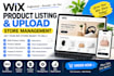 do bulk wix product listing wix product upload wix store management data entry