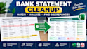 clean bank statements, match transactions and identify discrepancies