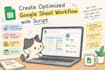 create optimized google sheet workflow with script