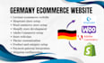 build german ecommerce website, shopware, woocommerce, shopify adobe commerce