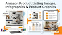 design amazon product listing image, infographics, and product graphics