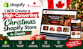 create a higher converting christmas shopify store in canada