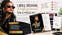 design professional epk, speaker one sheet, dj press kit, press kit