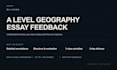 mark your a level geography essay and give detailed feedback
