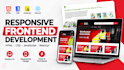 develop a responsive frontend website