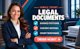 draft divorce, custody, support and separation legal documents