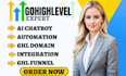 setup  ai chatbot  sms automation ghl domain mapping google calendar integration