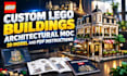design custom lego buildings, architectural moc, 3d model and PDF instructions