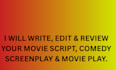 write and edit film script, screenwriting, tv series