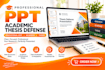 design professional ppt academic thesis defense  educational edit academy thesis