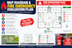 do map diagram and design fire emergency evaluation plan