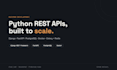 build rest API backend with python django and fastapi