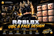 create custom roblox ugc accessories and face designs
