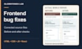 fix frontend website bugs in HTML CSS javascript or react