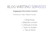 write engaging blog articles and website content