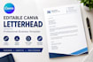 create editable canva business letterhead template