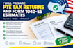 prepare state pass through pte tax return and form 1040 es estimate